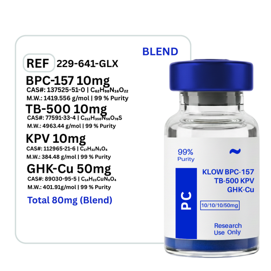 bpc-157/ghk cu/kpv/tb500 kpv/bpc-157 bpc 157 ghk cu kpv tb500 BPC-157 / Tb-500 10mg KLOW BLEND Peptide (80mg) |
